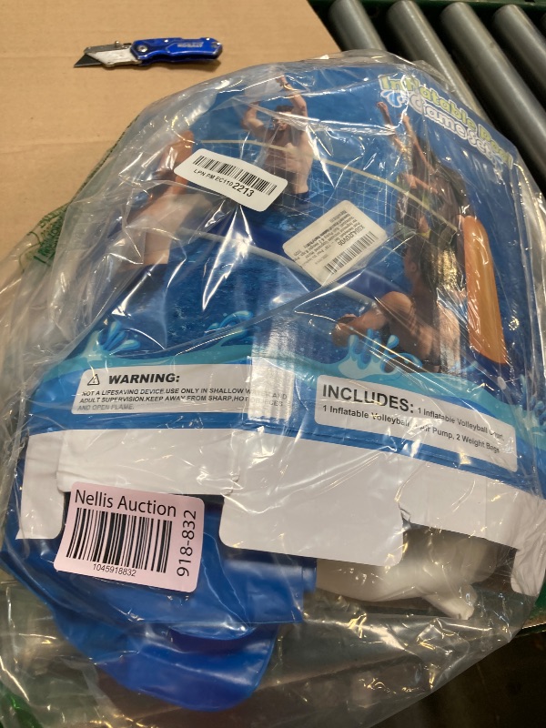 Photo 1 of Pool Volleyball Set - 118" Pool Volleyball Net for Inground Includes Upgraded Water Volleyball, Ball Pump & 2 Weight Bags, Pool Games Toys for Adults and Family | 2025 Summer Pool Floaties Party Gift