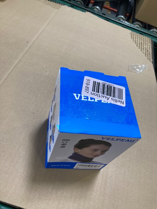 Photo 1 of VELPEAU Neck Brace for Neck Pain and Support - Soft Cervical Collar for Sleeping in Bed, Snoozing, Sleeping Upright, Anti-Snoring, Sleep Apnea for Women & Men (Blue, Comfort Version, Medium: 11.5-14"/3?)