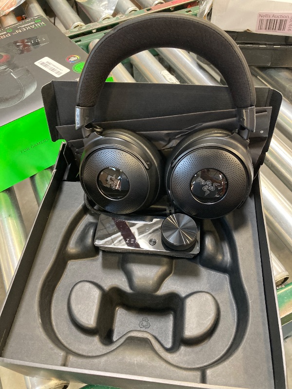 Photo 1 of Razer Kraken V4 Pro Wireless Gaming Headset: OLED Control Hub - HD Haptics - 2.4GHz Wireless - Bluetooth - USB - 3.5 mm - Super Wideband Mic - For PC, Mac, PS5, Nintendo Switch, Steam Deck, Smartphone