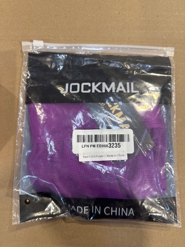 Photo 1 of JOCKMAIL Mens Jockstrap Underwear Jock Straps Male Athletic Supporters for Men Purple large 