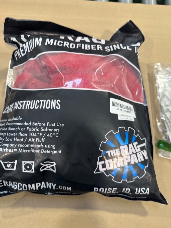 Photo 1 of The Rag Company - The 1500 - Heavy Duty Microfiber Drying Towel; Perfect for Trucks, Commercial Vehicles, RVs, Boats, and More; Premium 70/30 Blend Twist Loop Design, 1500gsm, 30in x 30in, Red