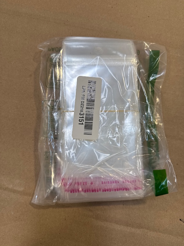 Photo 1 of SHOLIFAS Long Clear Packaging Bags with Hang hole 300PCS Resealable Self Sealing Hanging Bags for Packaging Gifts Keychain Jewelry Earring Necklace (300pcs 2.7x6.3in)