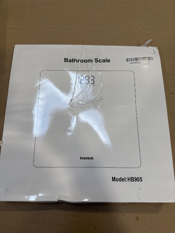 Photo 1 of Homebuds Digital Bathroom Scale for Body Weight, Weighing Professional Since 2001, Crystal Clear LED and Step-on, Batteries Included, 400lb/180kg, Blue