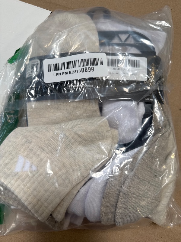 Photo 1 of adidas Women's Ankle Socks, Athletic Cushioned Quarter Fit, 6-Pack, Durable, Comfortable, Cooling, with Compression, Alumina Beige/White/Wonder Beige, M