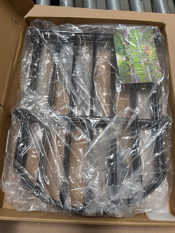 Photo 1 of Decorative Garden Fence 40in (H) x24ft (L), 10 Pack No Dig Fence Animal Barrier for Dog with Lock, Arched Flower Bed Edging, Wire Border Panel Fencing for Yard Patio Outdoor Decor