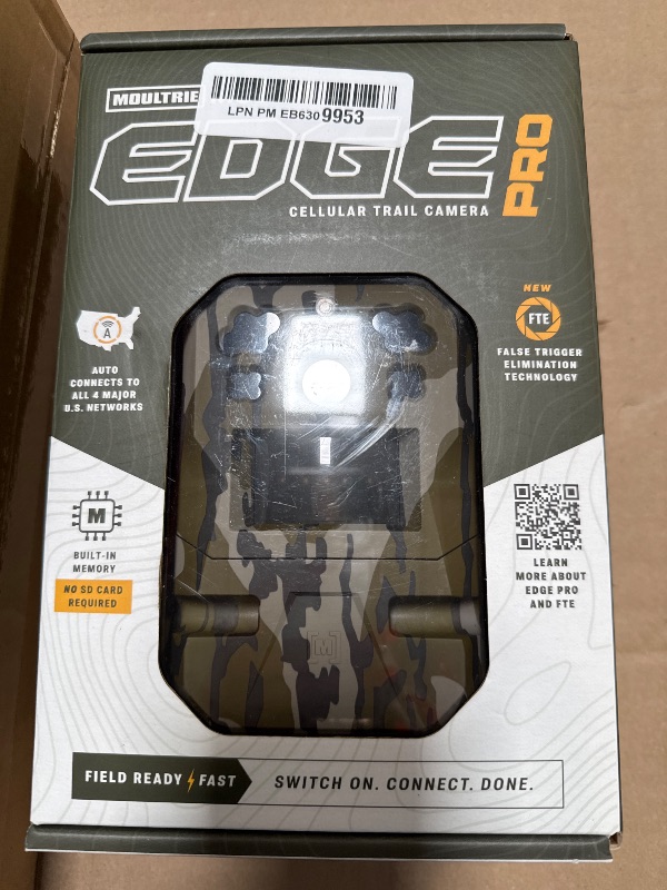 Photo 1 of Moultrie Edge Pro Cellular Trail Camera - 2 Pack - Auto Connect, Nationwide Coverage, False Trigger Elimination Tech,1080p Video with HD Audio, 100ft Detection Range