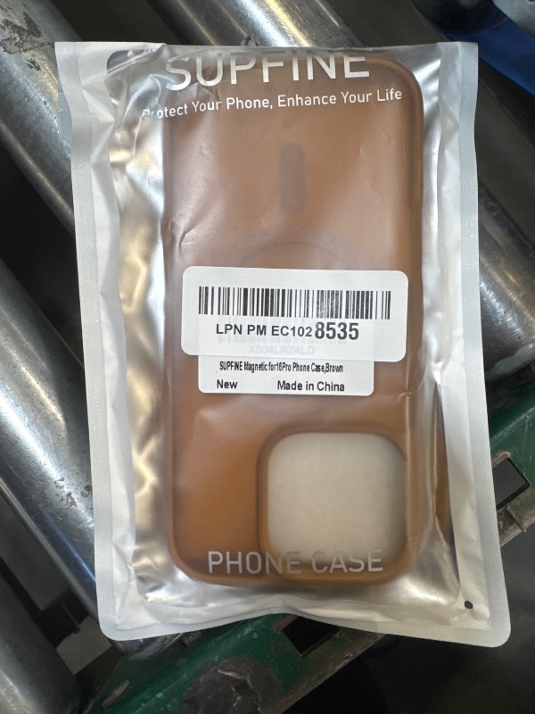 Photo 1 of SUPFINE Magnetic for iPhone 16 Pro Case (Compatible with MagSafe) (Military Grade Drop Protection) Slim Translucent Shockproof with Anti-Fingerprint Phone Case, Brown