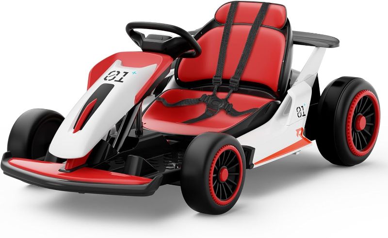 Photo 1 of Planet X8 24V Electric Go Kart, 2x150W Drift Kart for Big Kids, 5-Point Safety Belt with Soft Start, Up to 8 MPH Racing Speed, 7AH Large Battery, Power Display, Wireless, Music

