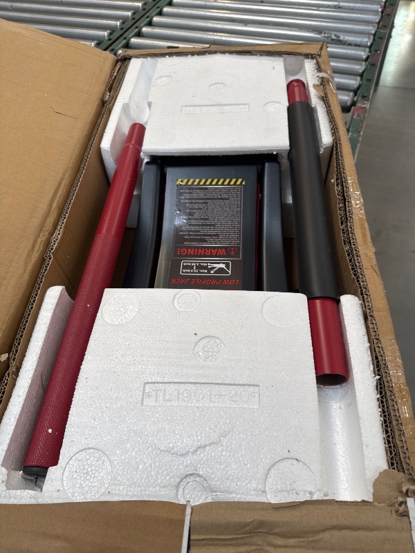 Photo 1 of Maxority 3 Ton Long-Reach Low-Profile Professional Floor Jack with DUAL-PISTON PUMP and Foot Pedal, Red
