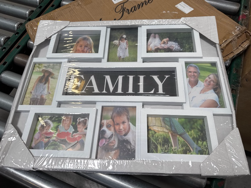 Photo 1 of 8 Opening Family Picture Frame Gallery Collage Wall Hanging Photo Frame for 6" x 4" Photo White
