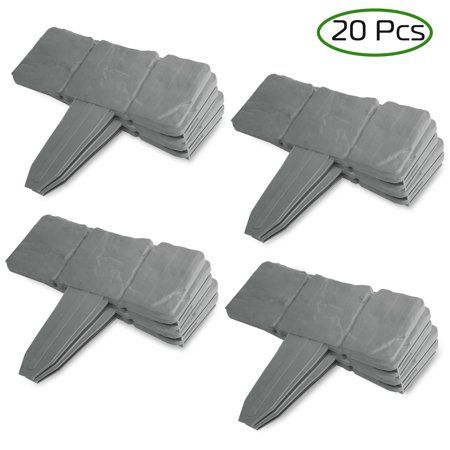 Photo 1 of 20 PCS Cobbled Stone Effect Plastic Garden Lawn Border Edging
