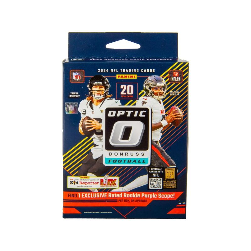 Photo 1 of 2024 Panini Donruss Optic NFL Football Trading Cards Hanger Box