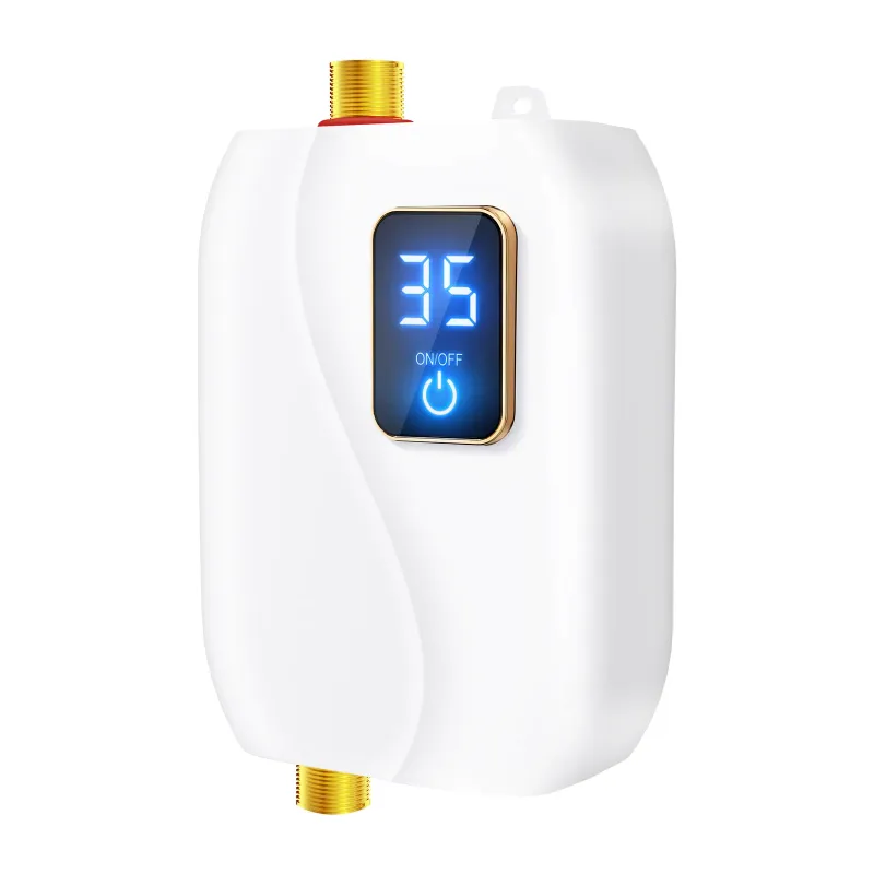 Photo 1 of Electric Tankless Water Heater 3.0KW 110V Instant Hot On Demand Residential Electric Water Heater for Kitchen rv Whole House Shower Sink Small

