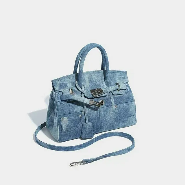 Photo 1 of
Trendy Retro Denim Shoulder Bag for Women, Urban Chic, Versatile and Unique