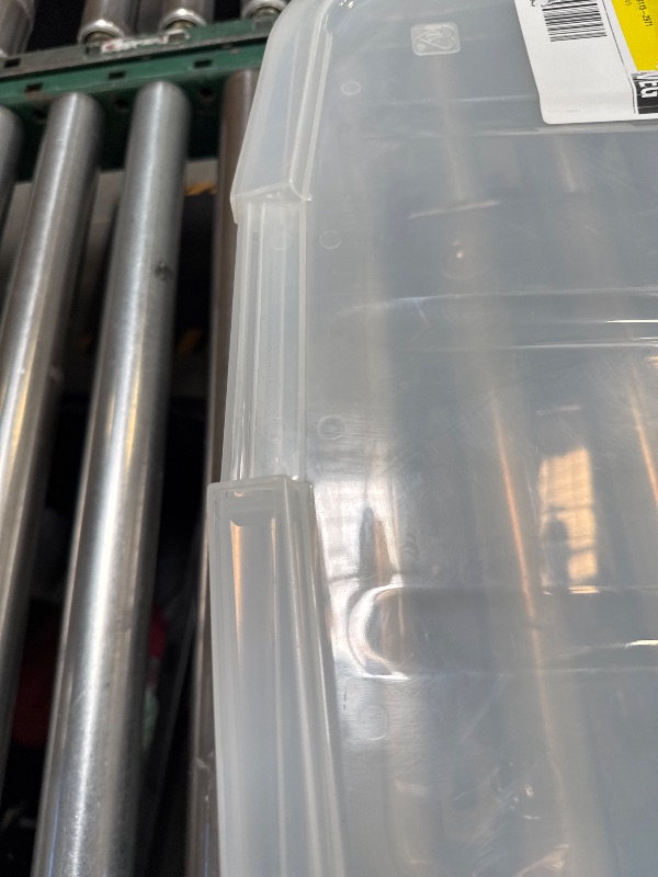 Photo 1 of IRS100118 50 Qt. Latch Lid Underbed Storage Box, Clear & Gray

