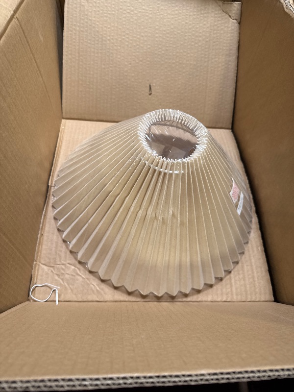Photo 1 of Home Decor Collection 18"in Ribbed Ceramic Table Lamp with Ivory Pleated Shade
