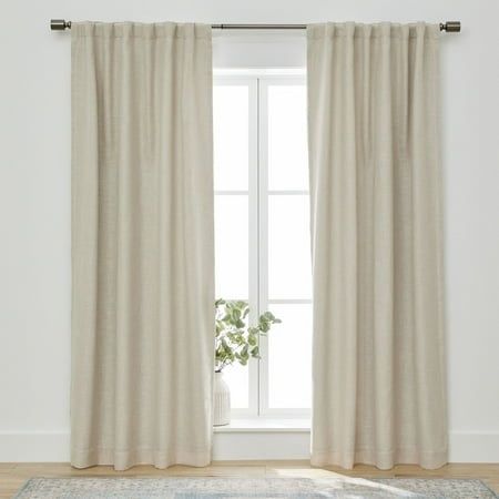 Photo 1 of Better Homes & Gardens Blackout Linen Blend Curtain Rod Pocket Back Tab Panel 50 X 84 Papyrus Beige
