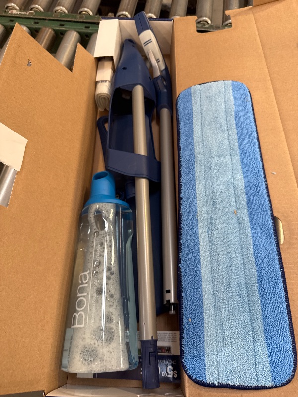 Photo 1 of Bona Hardwood Floor Spray Mop - Includes Wood Floor Cleaning Concentrate(makes 34 Fl Oz) and Machine Washable Microfiber Cleaning Pad - Dual Zone Cleaning Design for Faster Cleanup