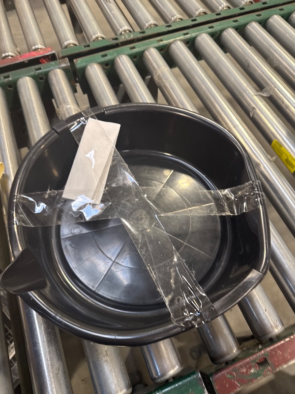 Photo 1 of HyperTough Automotive 7-quart Drain Pan with Pour Spout and Handles, Black