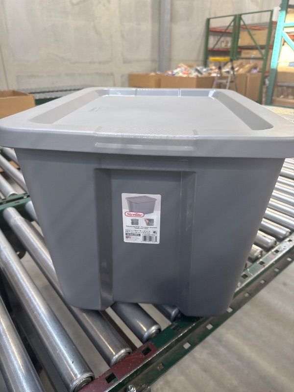 Photo 1 of Large Storage Container, 18 Gallon, Gray, 23.8L x 18.1W x 14.8H inches