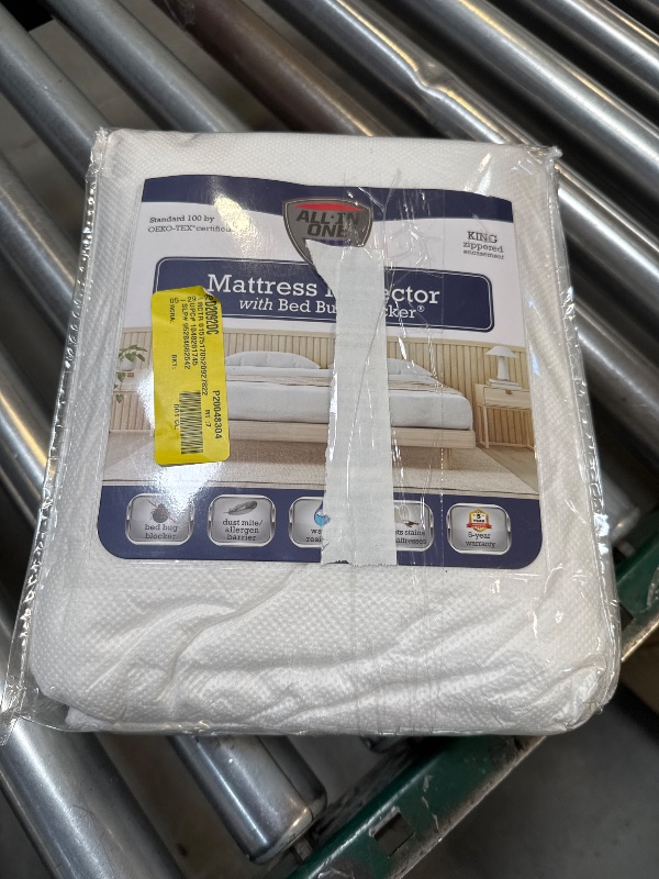 Photo 1 of All-In-One Easy Care Mattress Protector with Bed Bug Blocker, King
