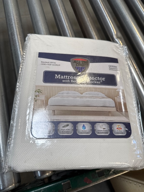 Photo 1 of All-In-One Easy Care Mattress Protector with Bed Bug Blocker, Queen

