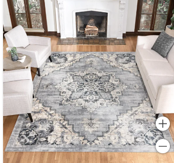 Photo 1 of Gertmenian Thomasville Timeless Classic Snoh Grey Indoor Area Rug Size: 7 ft. 10 in. x 10 ft.