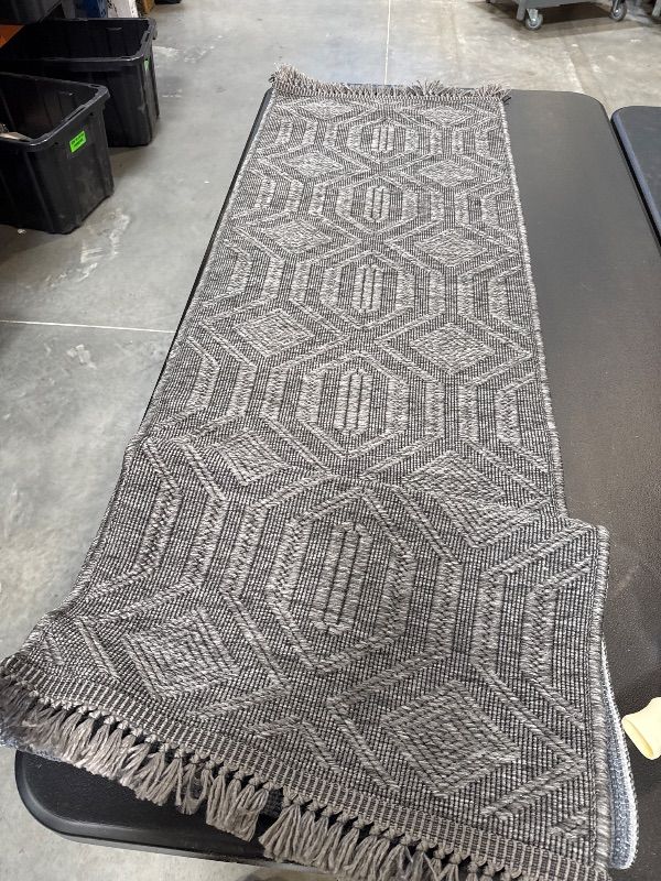 Photo 1 of off The Loom Dark Gray Runner 1ft 8 in x7ft