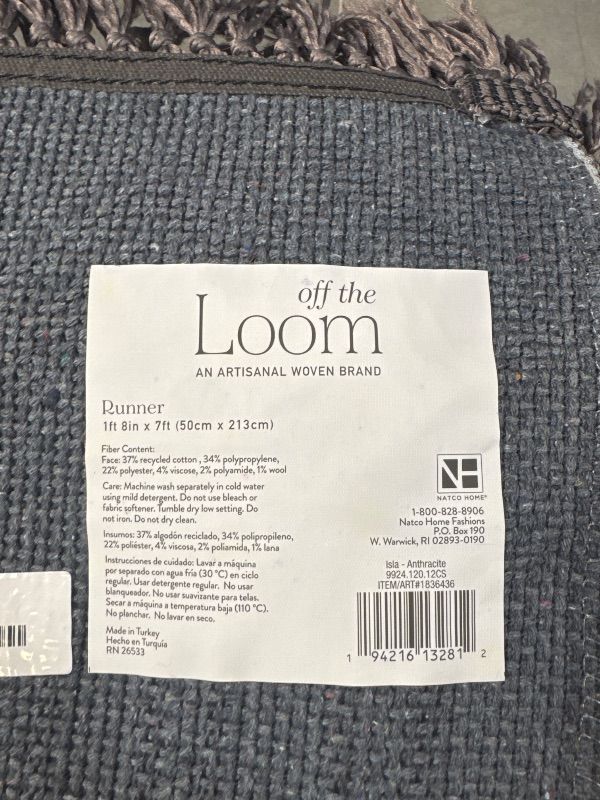 Photo 1 of off The Loom Dark Gray Runner 1ft 8 in x7ft