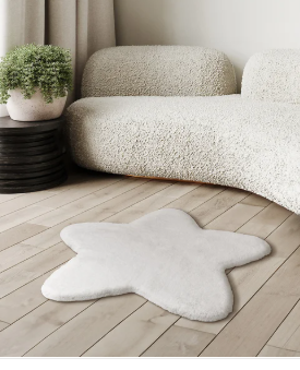 Photo 1 of Mon Chateau Faux Fur Shaped Rug
