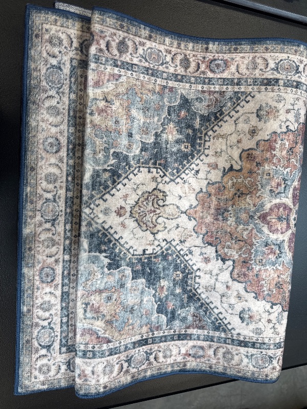 Photo 1 of Wyatt & Ash Washable Runner, Geraldine 2 ft. x 6 ft.
