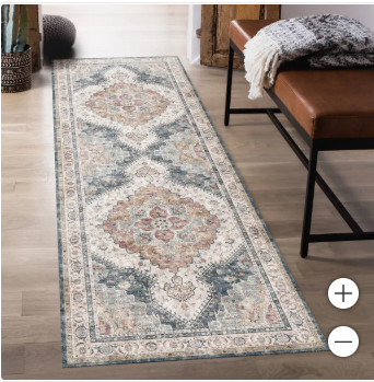 Photo 1 of Wyatt & Ash Washable Runner, Geraldine 2 ft. x 6 ft.
