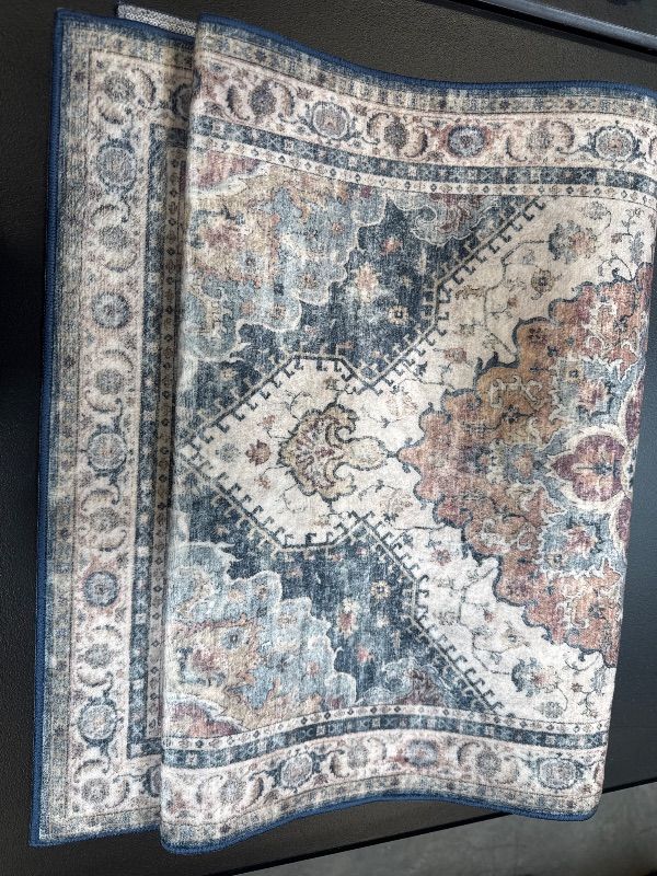 Photo 1 of Wyatt & Ash Washable Runner, Geraldine 2 ft. x 6 ft.

