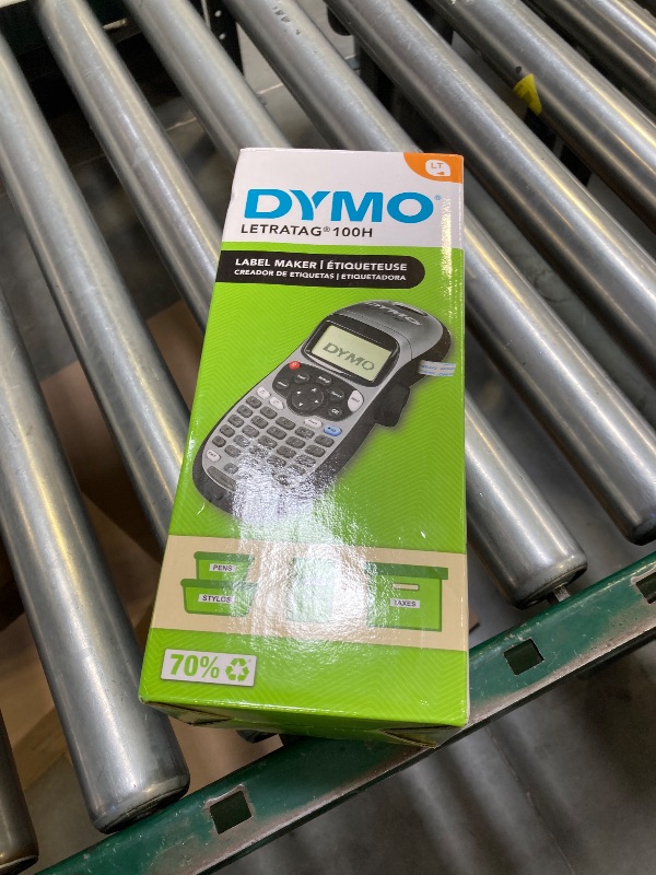 Photo 1 of DYMO LetraTag 100H Handheld Label Maker: Portable Label Printer, Battery Operated, Gray, Plastic, Requires 4 AA Batteries