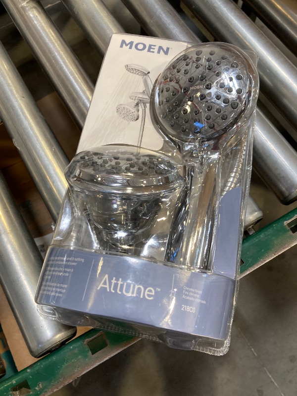 Photo 1 of MOEN Attune 8-Spray 4 in. Dual Wall Mount Fixed and Handheld Shower Head 1.75 GPM in Chrome 218C0
