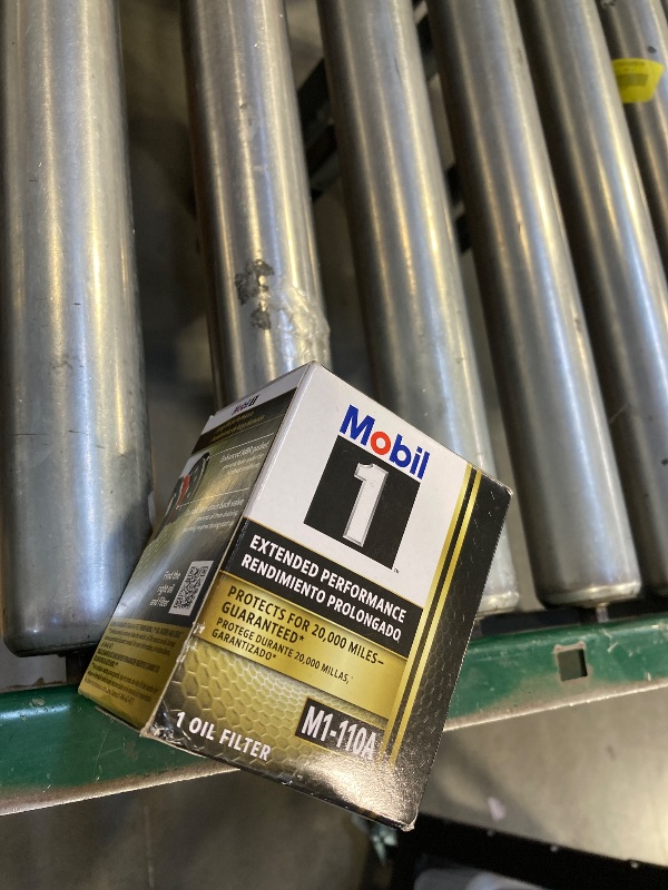 Photo 1 of Mobil 1 Oil Filter, Canister, Screw-On, 3.375 in Tall, 20 mm x 1.50 Thread, Steel, Black Paint, Various Applications, Each