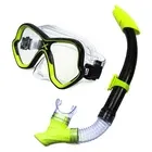 Photo 1 of Adult Open Mask and Snorkel Set, Black/Green, Unisex