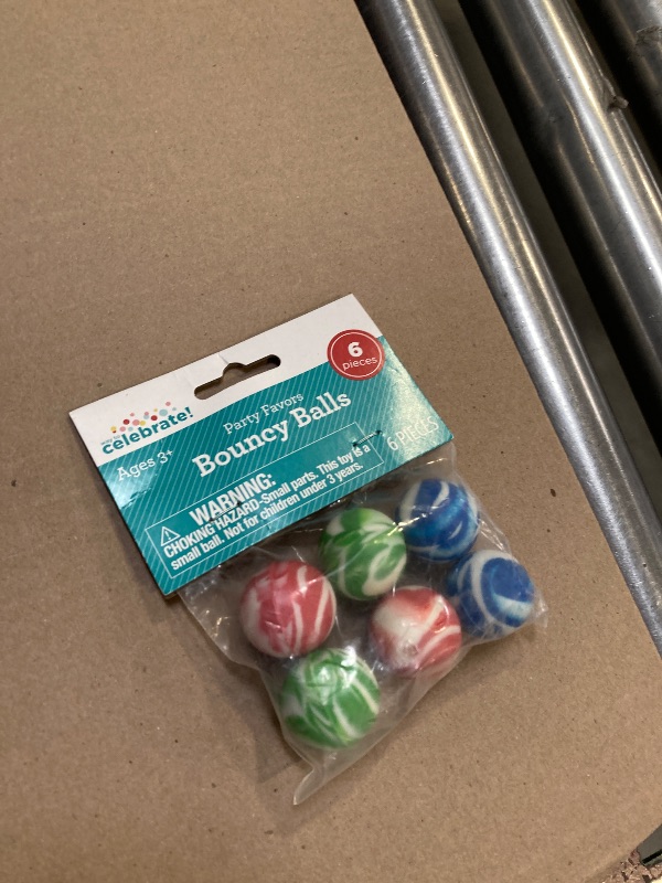 Photo 1 of Multicolor Marble Bouncy Ball Party Favors, 6 Count, by Way To Celebrate