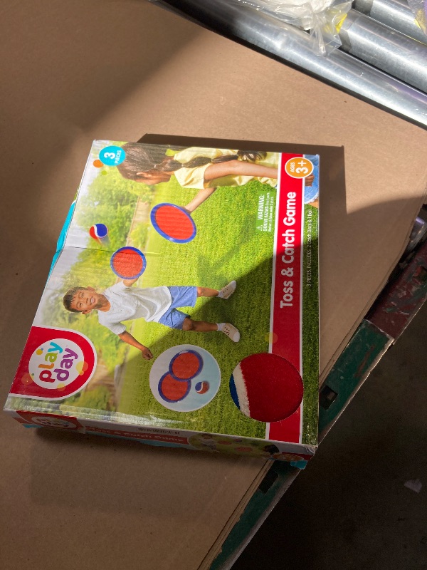 Photo 1 of Toss & Catch Game, Red & Blue - 2 Discs & 1 Ball, Children Ages 3+