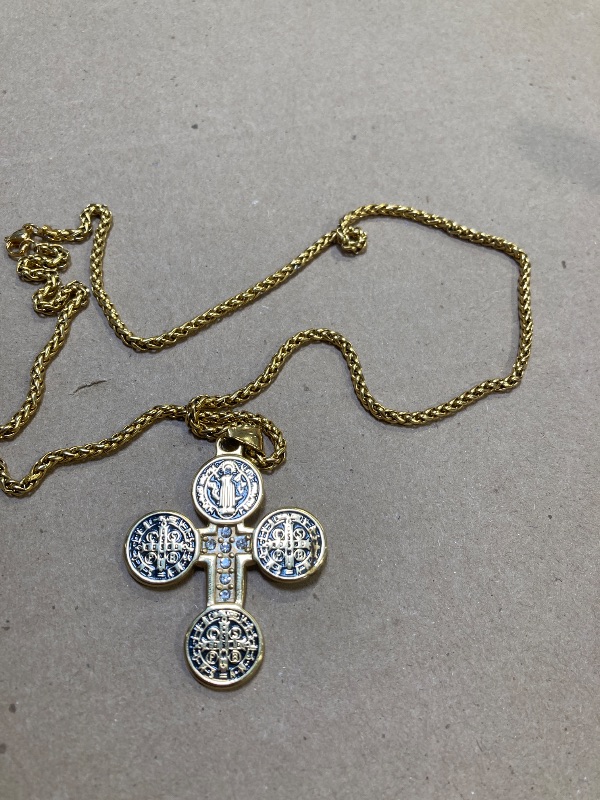 Photo 1 of St. Benedict (C322)Gold plated 