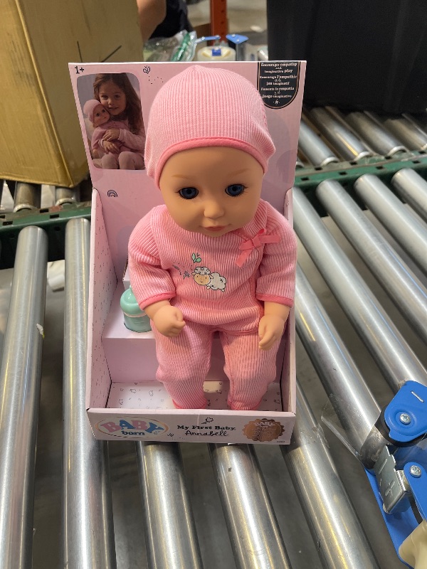 Photo 1 of Baby Born My First Baby Annabell - Blue Eyes: Realistic Soft-Bodied Doll for Kids Ages 1 & Up, Eyes Open & Close, Doll with Bottle