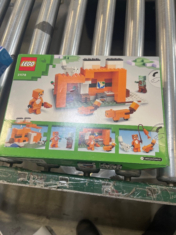 Photo 1 of LEGO Minecraft The Fox Lodge House 21178 Animal Toys with Drowned Zombie Figure, Birthday Gift for Grandchildren, Kids, Boys and Girls Ages 8 and Up
