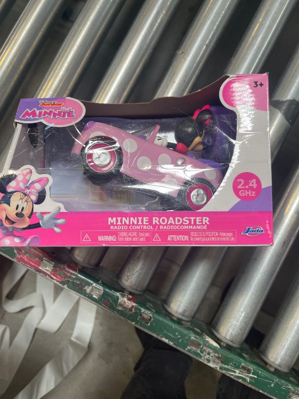 Photo 1 of Disney Junior Minnie Mouse Roadster RC Car with Polka Dots, 27 MHz, Pink with White Polka Dots, Standard (97161)