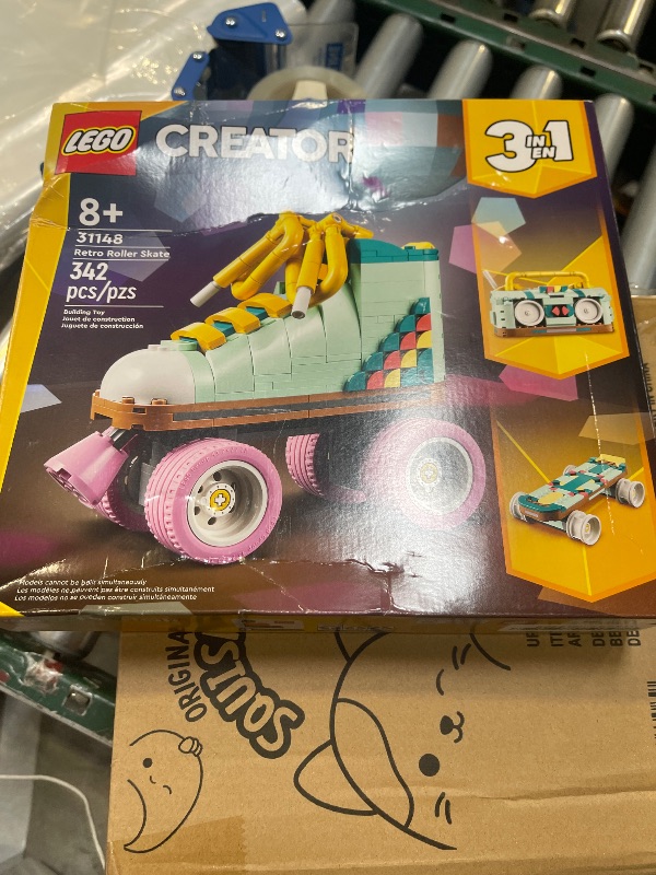 Photo 1 of LEGO Creator 3 in 1 Retro Roller Skate Building Kit, Transforms from Roller Skate Toy to Mini Skateboard to Boom Box Radio, Birthday Gift for Skaters, Cool Toy for Boys and Girls Ages 8 and Up, 31148