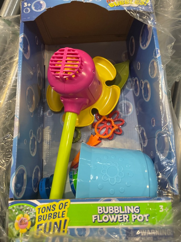 Photo 1 of Maxx Bubbles 14" Flower Pot Includes 4oz Bubble Solution, 4 Wands and Watering Can, Botanical Collection, Outdoor Bubble Machine Maker, Great Gift and Decoration for Birthday, Bridal and Shower