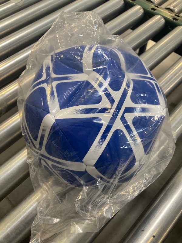 Photo 1 of adidas Unisex Starlancer Club Soocer Ball, Blue/White, 5