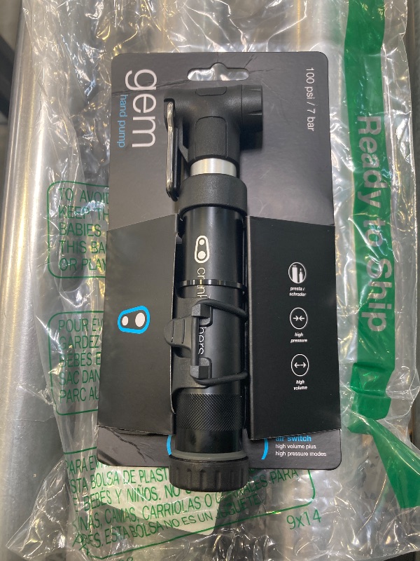 Photo 1 of Crankbrothers Gem Hand Pump - Black Midnight Edition