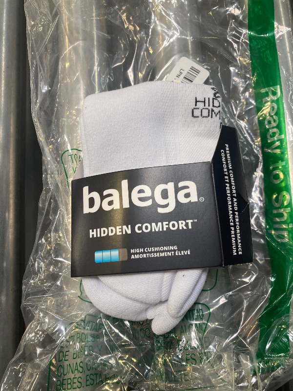 Photo 1 of Balega Hidden Comfort Performance No Show Athletic Running Socks (1 Pair), White, Small