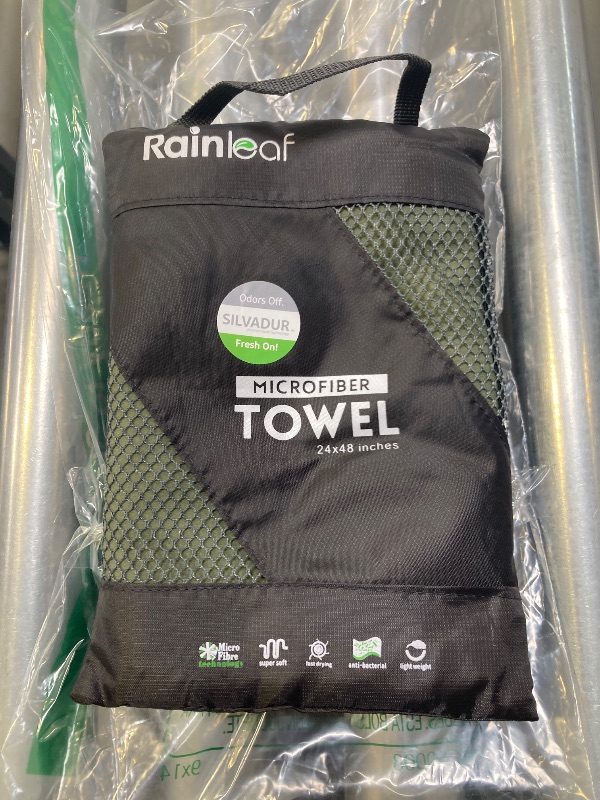 Photo 1 of Rainleaf Microfiber Towel Perfect Travel & Gym & Camping Towel. Quick Dry - Super Absorbent - Ultra Compact - Lightweight. Suitable for Trip, Beach, Shower, Backpacking, Pool