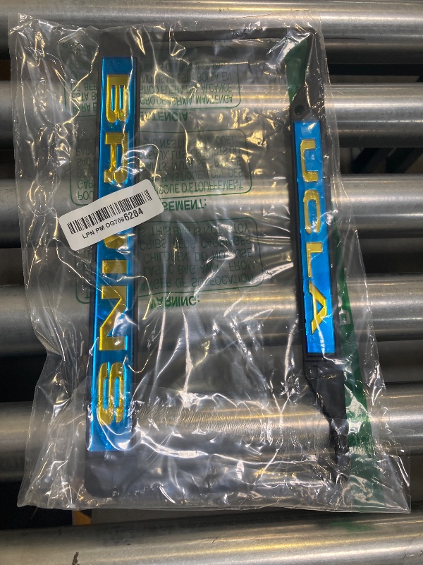 Photo 1 of Rico Industries NCAA California-Los Angeles Bruins Black Black Laser Cut Chrome Frame 12" x 6" 12" x 6" Black Laser Cut Chrome Frame - Car/Truck/SUV Automobile Accessory